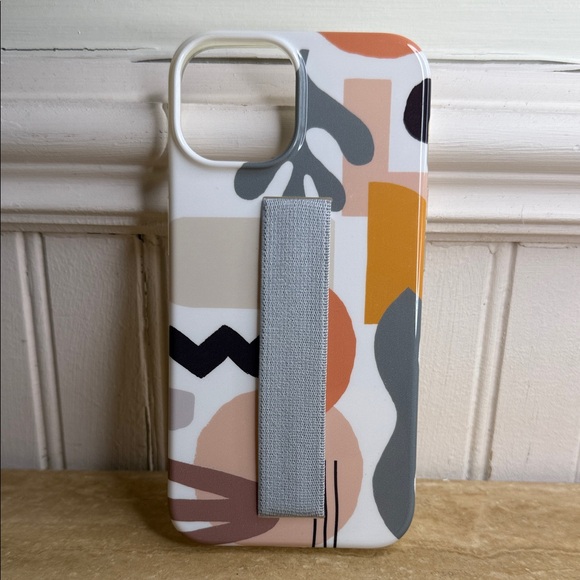 Abstract Pattern Phone Case with Strap - Multicolor - Picture 1 of 2